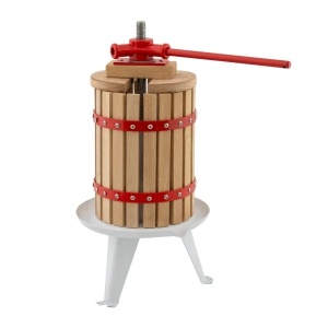 Presa manuala pentru fructe ROTOR FP-12, 12 L, cuva Ø27,1 cm, lemn masiv de stejar, fonta si otel