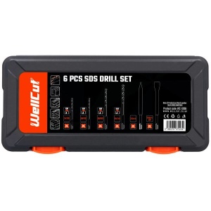 Set dalta burghie spit SDS pentru rotopercutor WELLCUT WC-SDS6, 6 piese - Img 3
