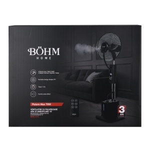 Ventilator cu pulverizare apă și umidificare 16" BÖHM BME-01A, 70W, 3 trepte de viteză, 3 moduri ventilare - Img 8