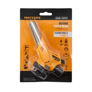 Cap arzător pentru butelie gaz spray, placă ceramică, aprindere piezo, conectare bayonet ROTOR RAB-509C - Img 3