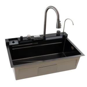 MH7546-SET-06 Chiuveta multifunctionala din inox nano black, honeycomb, seria Decor MIXXUS - Img 3