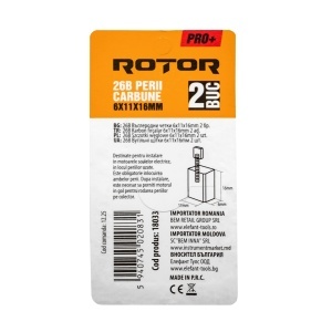 Perii de carbune ROTOR 26B pentru bormasina, 6 x 11 x 16 mm, set 2 bucati - Img 2