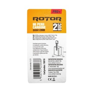 Perii de carbune ROTOR 9B pentru fierastrau pendular / bormasina, 5 x 8 x 12 mm, set 2 bucati - Img 2