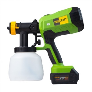 Pistol de vopsit pe acumulator PROCRAFT PSE40, 20 V, Brushless, debit vopsea 750 ml/min, 4 duze - Img 3