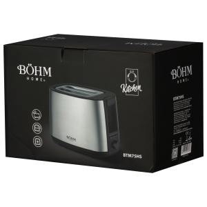 Prajitor de paine BÖHM HOME BTM75HS, 650-750 W, 7 niveluri de prajire, otel inoxidabil, crom - Img 15