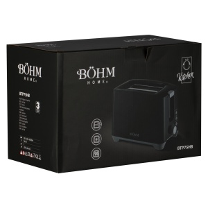 Prajitor de paine BÖHM HOME BTP75HB, 650-750 W, 7 niveluri de prajire, negru - Img 12