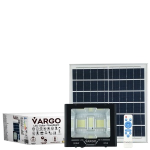 Proiector cu panou solar si telecomanda 200 W 6500 K V-117925 VARGO - Img 2