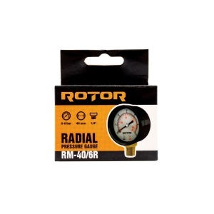 RM-40/6R, Manometru radial, apa 0-6 bar, 40 mm, conexiune 1/4", ROTOR - Img 3