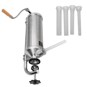 Aparat manual de facut carnati ROTOR RY-2005C, vertical, 3 kg, inox alimentar, 4 palnii, fixare pe masa cu clema - Img 1