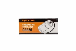 CBB60 Condensator cu fire 20µF 40x72 mm 450V ROTOR - Img 3