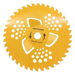 Disc motocoasă Premium 40T cu VIDIA și aripioare 255×25,4×1,5 mm ROTOR - Img 2