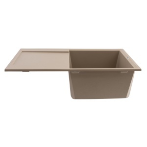 FCB-7849HS/1T, Chiuveta de bucatarie din granit cu o cuva si scurgator, seria HORIZON, Sahara, 780x495x230 mm, FLOW - Img 2