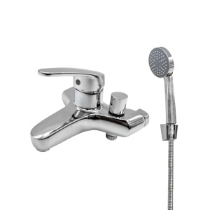 FL BC-203ZC, Baterie cada cu para de dus, zinc, crom, FLOW