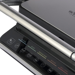 Gratar electric BÖHM HOME BEGM160DS, 1600 W, placi detasabile antiaderente, afisaj digital, control tactil - Img 14