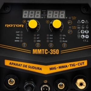 MMTC-350 MIG/MMA/TIG/CUT aparat de sudura cu electrozi 4 in 1 ROTOR - Img 7