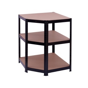 Raft de colț negru 70x45x180 cm pentru depozitare ROTOR - Img 4