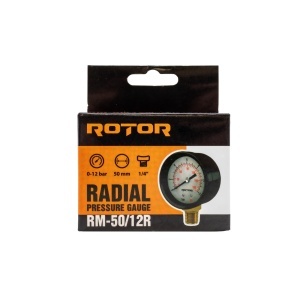RM-50/12R, Manometru radial apa 0-12 bar, 50 mm, conexiune 1/4", ROTOR - Img 4