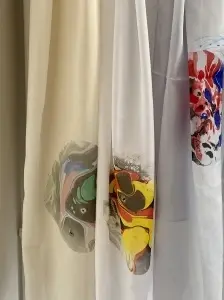 Painted silk scarf - Img 2
