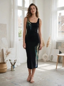 Eclipse - unique painted dress