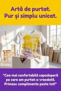 Unique painted cotton T shirt
