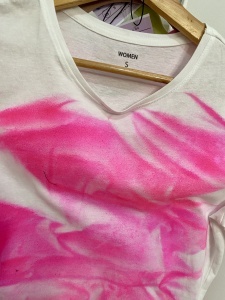 Unique painted cotton T shirt - Img 2