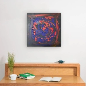 Crimson Swirl- tablou unicat - Img 3