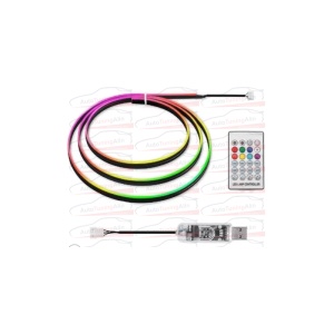 Banda acrilica Symphony 110cm, lumina ambientala auto curcubeu, alimentare USB ATA01671