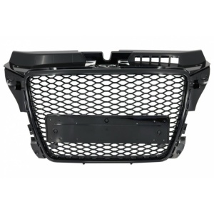 Grila Centrala compatibil cu AUDI A3 8P Facelift 2007-2012 RS Design Negru Lucios ATA3020 - Img 4