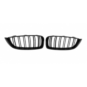 Grile centrale compatibil cu BMW Seria 4 F32 F33 F36 2013-2019 Piano Black M Design