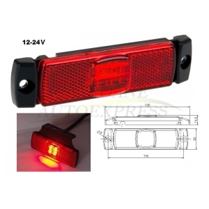 Lampa pozitie fata cu LED lupa FT Rosu ATA01478
