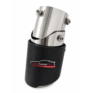 Ornament Toba Esapament Flexibil,din inox cu finisaj carbon Universal