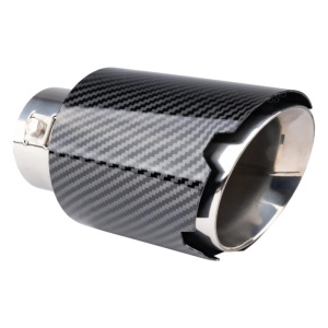 Ornament toba inox, Finisaj Carbon Lucios, diam. iesire 90 mm ATA00096