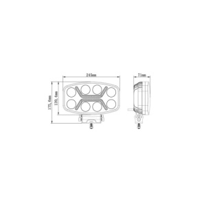 Proiector Led universal 12v-24v 90w lumina Alba galbena camion - Img 4