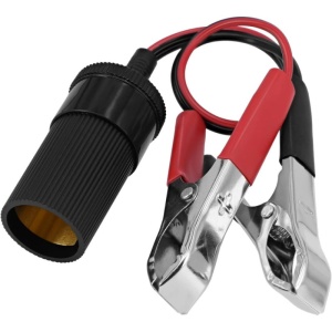 Extensie mufa de bricheta auto, cu cleme pentru baterie, 12-24V ATA3201