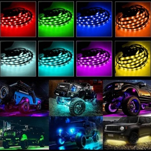 Kit Iluminare Auto, RGB, Control Sunet Voce, 2 Buc X 90 cm Si 2 Buc X 120 cm IM-90-120 ATA01643