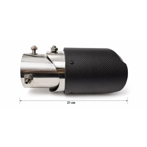 Ornament Toba Esapament Flexibil,din inox cu finisaj carbon Universal - Img 3