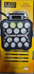 Proiector LED auto cu 14 lentile si lumini de pozitie,10-30V,IP67
