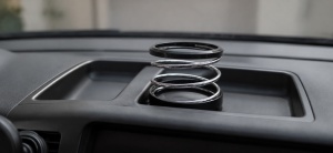 Suport auto universal pentru pahar, model spiralat cromat - Img 2