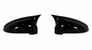 Capace oglinda Batman Style compatibile cu Audi A4 B9 2016-2021 -negru lucios