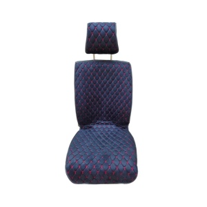 Husa scaun auto pentru fata, catifea, negru si cusatura rosie ATA00088