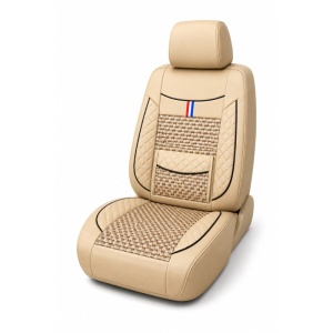 Husa scaun auto universala -Imitatie piele si material textil respirabil BEJ