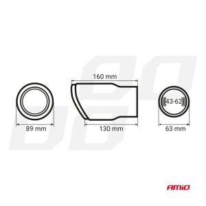 Ornament toba esapament 43-62mm neagra ATA00103 - Img 5