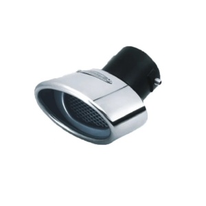 Ornament toba inox, oval 106x72mm, diam. intrare 60 mm, lungime 150 mm ATA00097