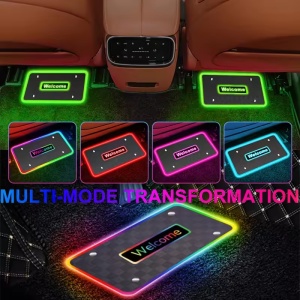 Accesoriu covorașe auto 4 în 1, lumină ambientală, control wireless prin aplicație, Symphony, LED neon