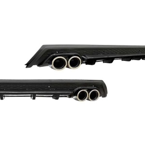 Prelungire bara spate universal , ELITE B Design, negru mat / lucios, ornamente toba rotunde - Img 2