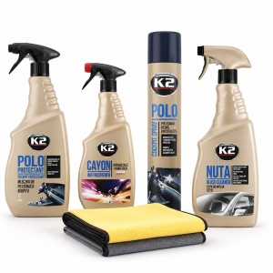 Set 5 produse K2 pentru curățarea și întreținerea interiorului auto