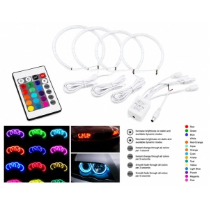 Angel Eye cu LED-uri RGB ,inele halo multicolore din bumbac, pentru BMW E39 E46 Seria 3 5 7