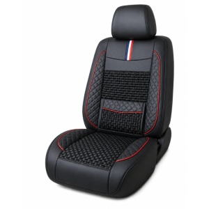 Husa scaun auto universala -Imitatie piele si material textil respirabil Negru