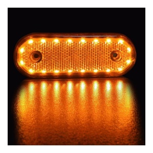Lampa Gabarit Flexzon, 20 LED-uri, cu Suport, Galbena, Forma Ovala, 12-24V ATA01466 - Img 2