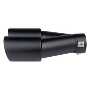 Ornament toba inox dublu, negru mat, diametru iesire 101 mm, diametru intrare 63 mm, lungime 200 mm ATA00095 - Img 3